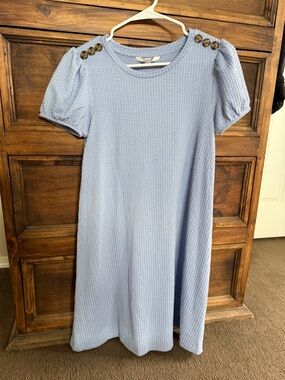 Lauren Conrad ribbed Dress with Button-Accent Shoulders